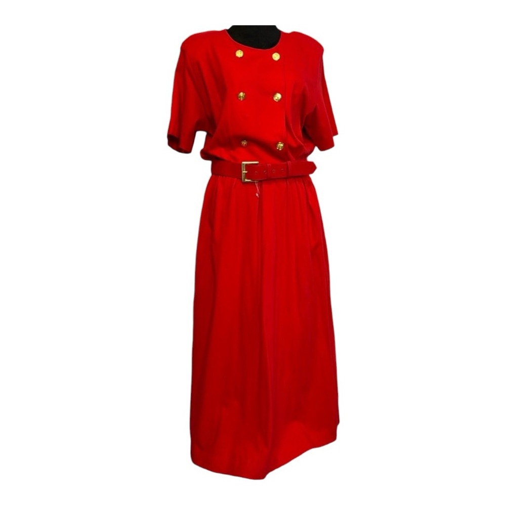 NWT Talbots Red Cotton Maxi Dress in Size Petite L